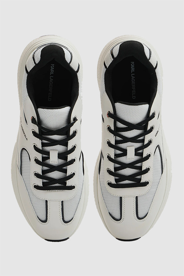 ΠΑΠΟΥΤΣΙΑ KARL LAGERFELD - 410 WΗΙΤE LEATHER & TEXTILE